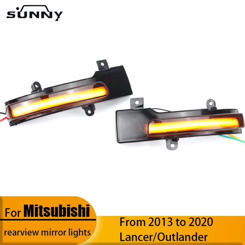 

For Mitsubishi Lancer Outlander 2013-2020 Turn Indicator Rearview Mirror Dynamic Running Turn Signals