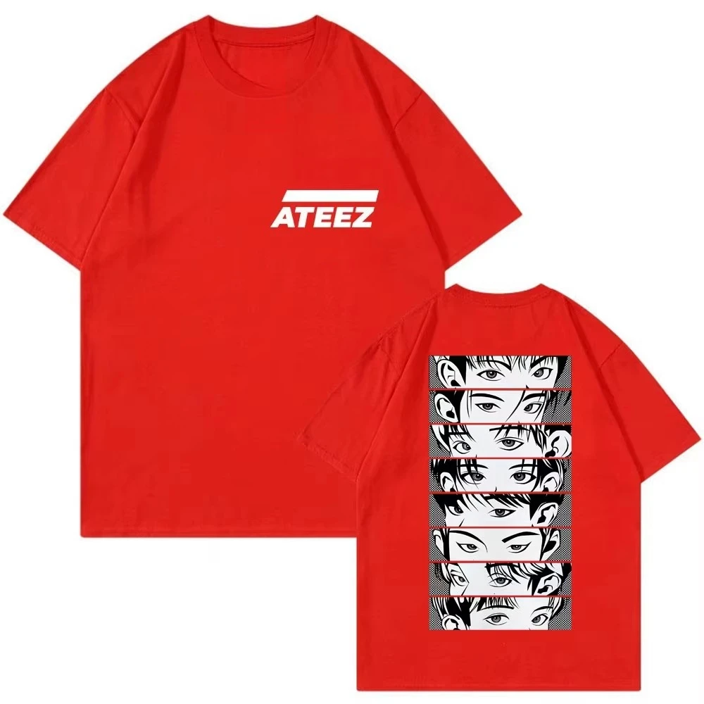 2026 Kpop Ateez The World Ep Fin Will Tour T Shirt Fashion Vintage Hip Hop T-shirts Men Women Korean Loos
