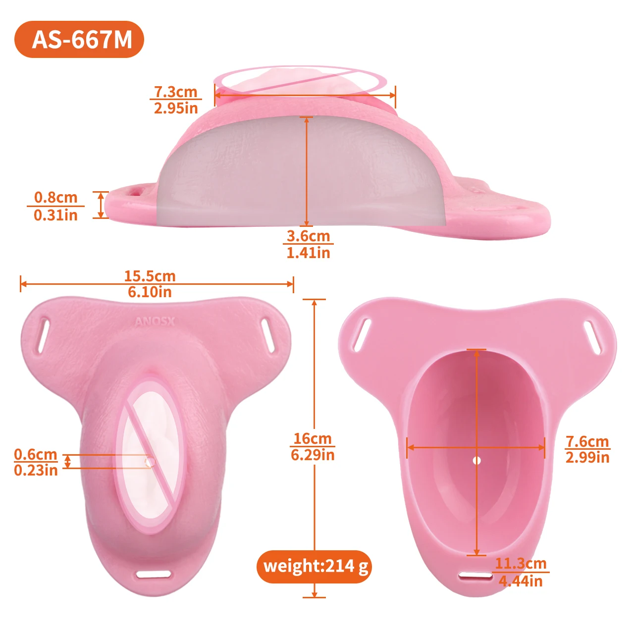 ANOSX Kandang Penis Wanita, Kandang Keperawanan Pria, Pengunci Penis Silikon, Klitoris Realistis Dengan Sabuk Keperawanan Yang Dapat Dikunci, Mainan Seks BDSM