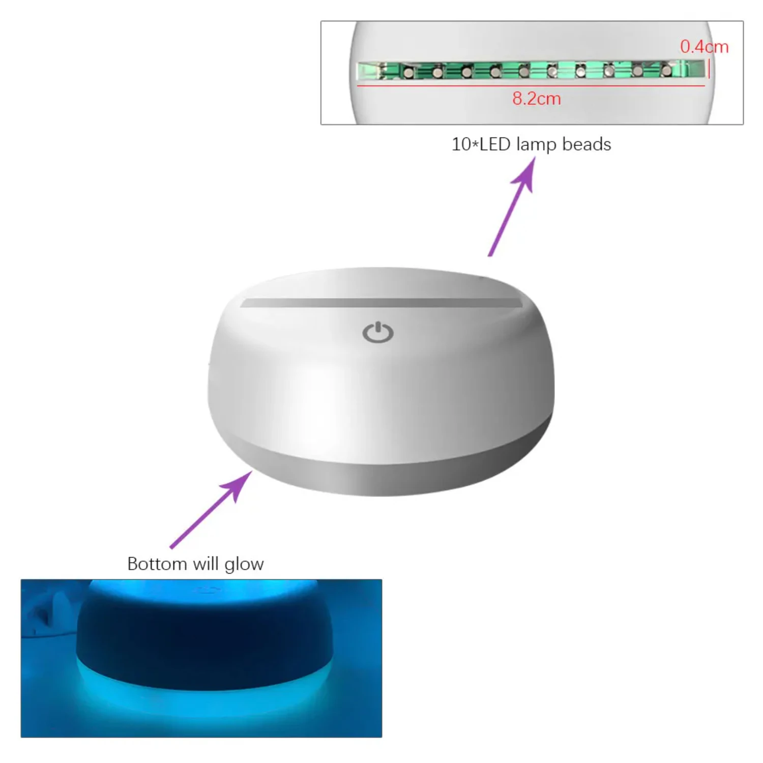 Luz de noche LED 3D para niños, lámpara de mesita de noche creativa para mesa de comedor, decoración romántica para niños, regalo de San Valentín, Navidad y cumpleaños para niños, nuevo