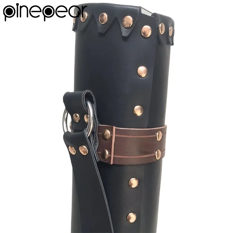 Medieval Viking Arrow Holder Quiver Cosplay Prop Knight Hunter Costume Horseback Nomad Hunting Archery Accessory Case Holster