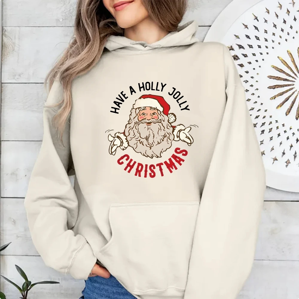 Christmas Santa Claus Pattern Y2K Top For Women and Men Oversized Pullover Shirt High Street Sportwear Vintage Cheap Things