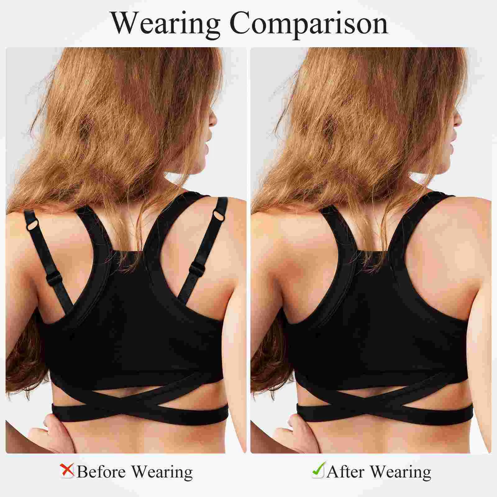 12 ชิ้น Strong Non Elastic Bra สายคล้องผู้ถือคลิป Racerback ที่มองไม่เห็นชุดชั้นในอุปกรณ์เสริมป้องกัน Boost