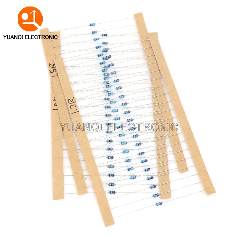 Kit de resistencias de película metálica, surtido de resistencias de 1/4W, 1/8W, 1/2W, 1W, 2W, 130 valores, 0.125W, 0,25 W, 0,5 W, 1% W