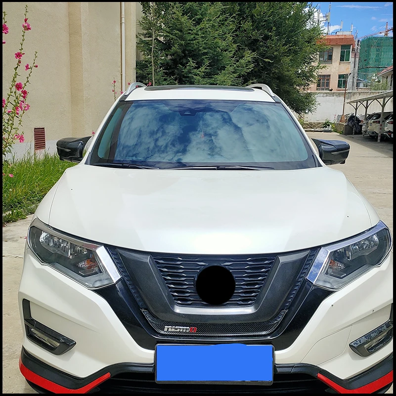 For Nissan Rogue X-trail T32 2014-2020 Rearview Mirror Cover Caps Trim Decorative Frame With Horn Car Styling Auto Accessories