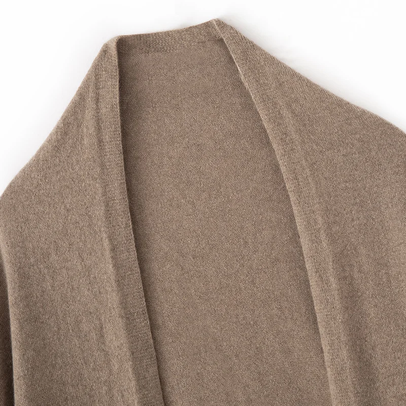 High Quality Real Cashmere Tassel Triangle Shawl Scarf Women's Winter Fashion Triangle Shawl Solid Color Knitted Scarf Shawl