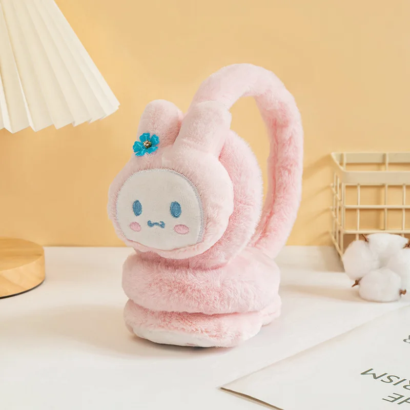 Children's Earmuffs for Winter Warmth Cartoon Rabbit Plush Ear Protection Children's Earmuffs for Riding and Cold Protection