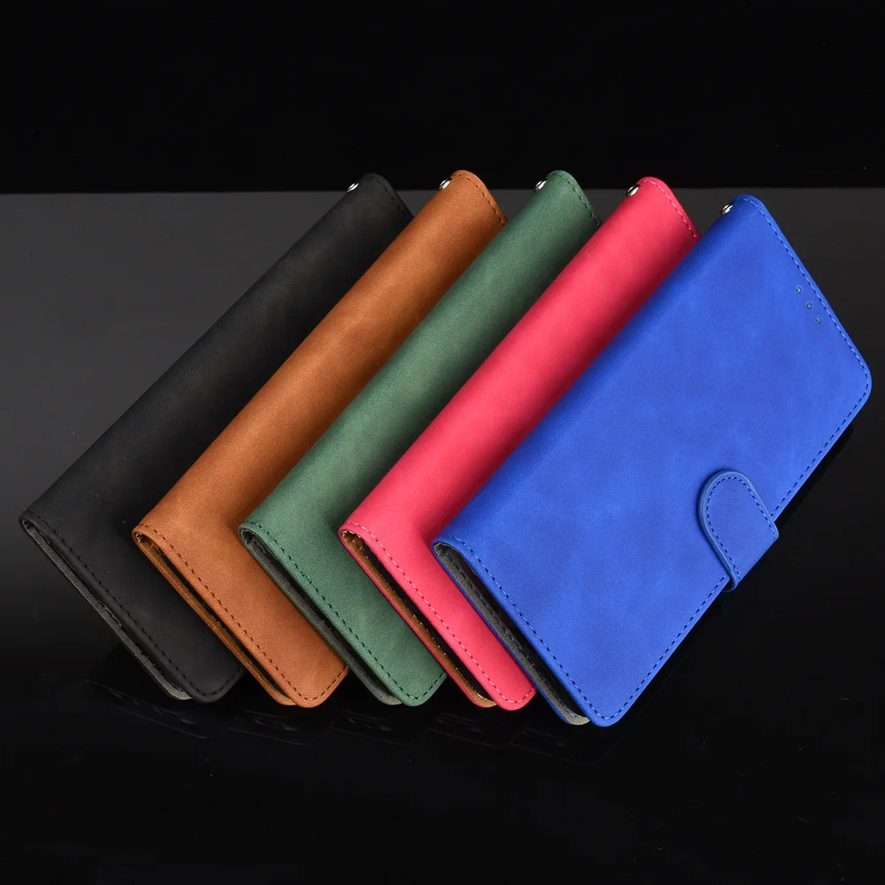 

Shockproof Skin Feel Phone Cases For Huawei P60 Leather Cover Magnetic Stand Holder Full Body Protective Shell
