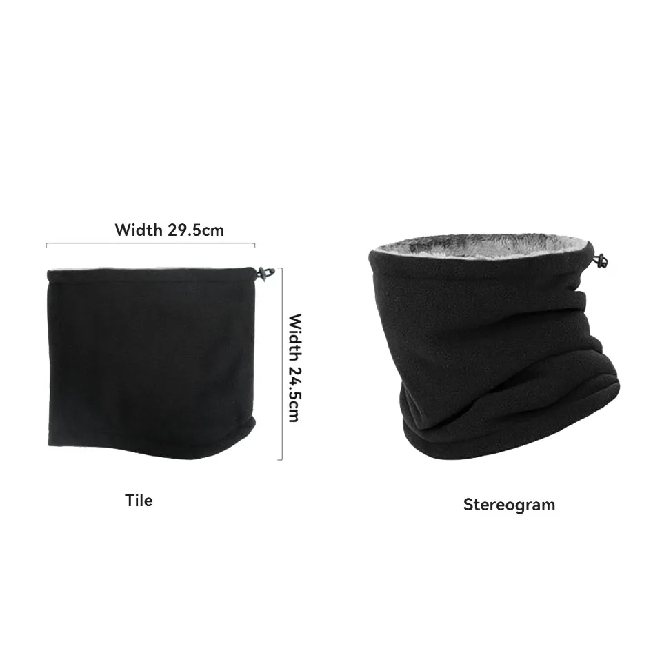 GETINFIT 1 قطعة قناع الدفء الشتوي طبقة مزدوجة سميكة يندبروف ودرجة الحرارة قفل سحب حبل قابل للتعديل وشاح مقاوم للبرد