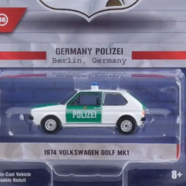 

1: 64 1974 VW Golf Mk1 Heat Tracking 36 Volkswagen Golf Police Car Advanced Car Model Collectibles