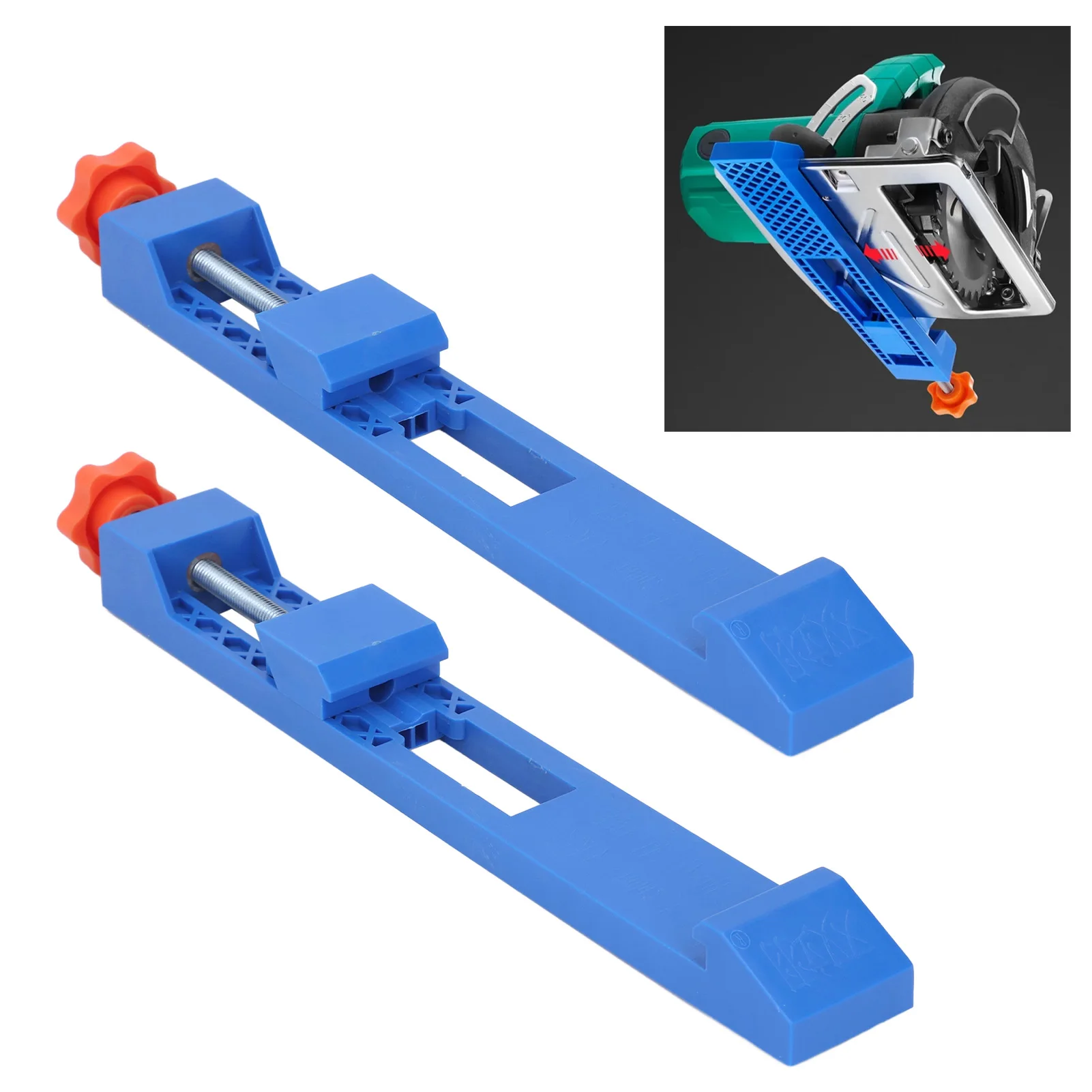 

2Pcs Adjustable Cutting Machine Base Guide Electric Circular Saw ABS Milling Position Clamp Woodworking Tool