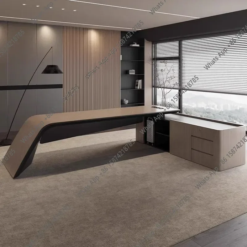 

LZ SmDesigner Storage Office Desk Executive Modern Wooden L Shaped Office Desk Organizer Height Large Mesa Escritorio Furniture