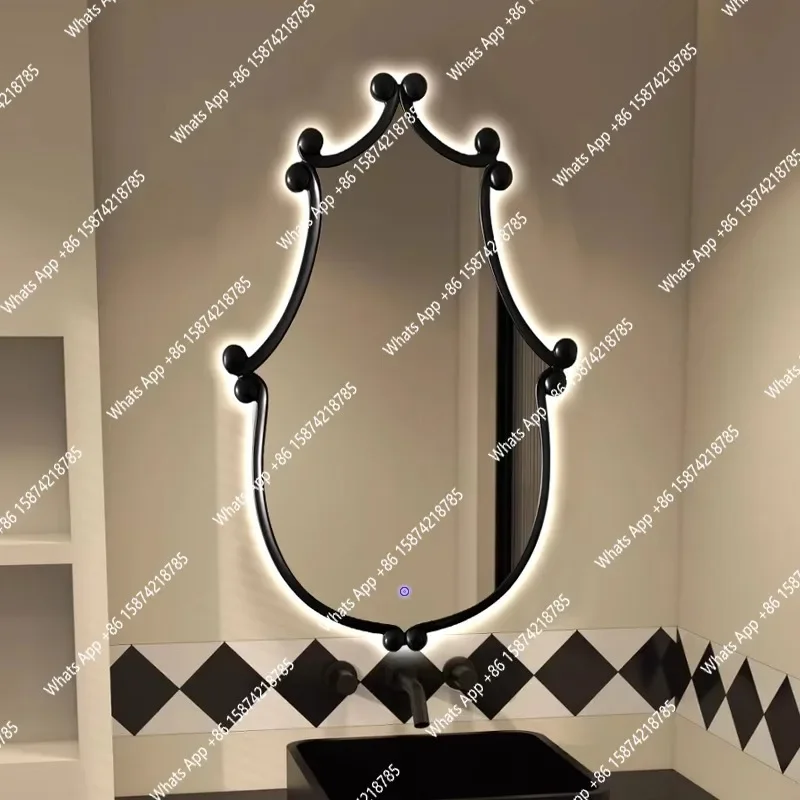 YX Wall Modern Mirror Living Room Decoration Vanity Girls Luxury Bathroom Bedroom Mirror Irregular Funky Espelhos Home Products