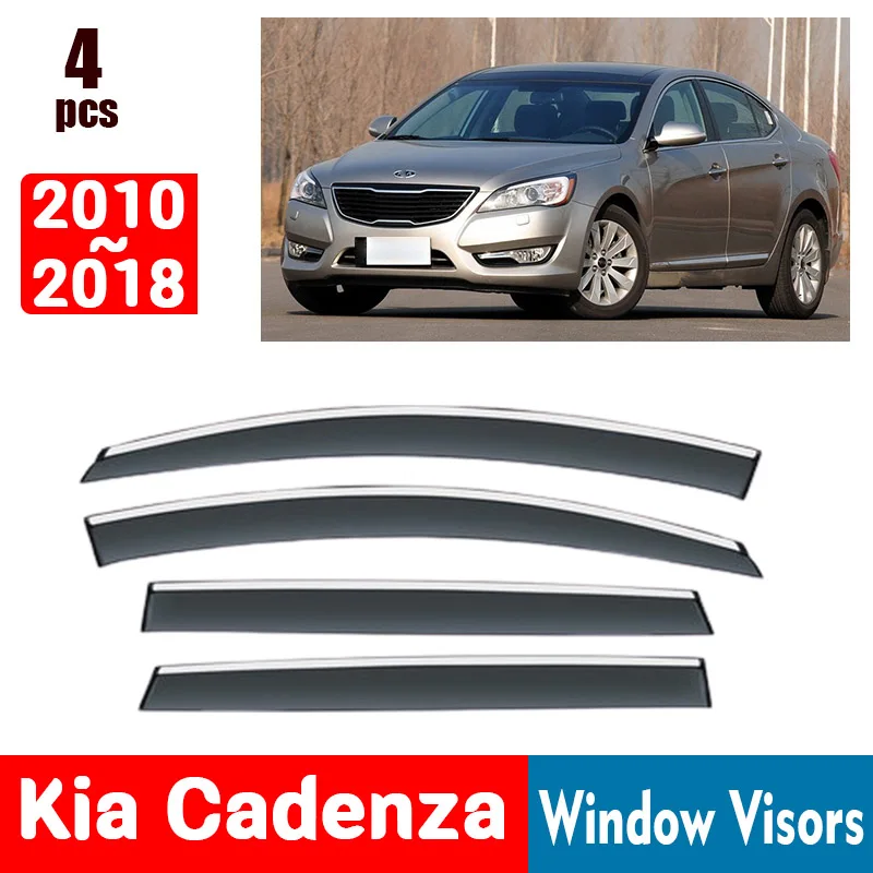 

FOR Kia Cadenza 2010-2018 Window Visors Rain Guard Windows Rain Cover Deflector Awning Shield Vent Guard Shade Cover Trim