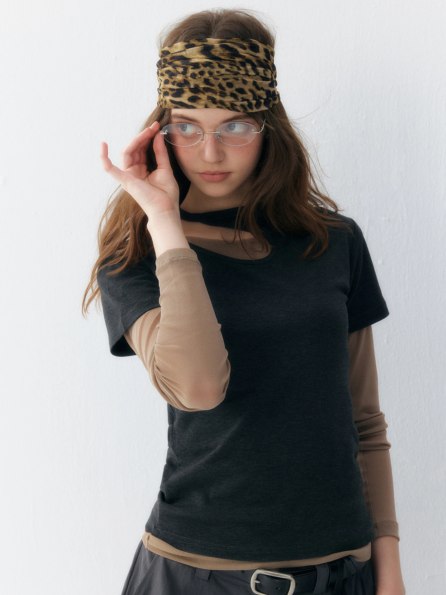 Retro Leopard Print Silk Scarf 100% Genuine Silk Versatile Hairband New Model Long Rectangle Shape Decorative Accessory for W...