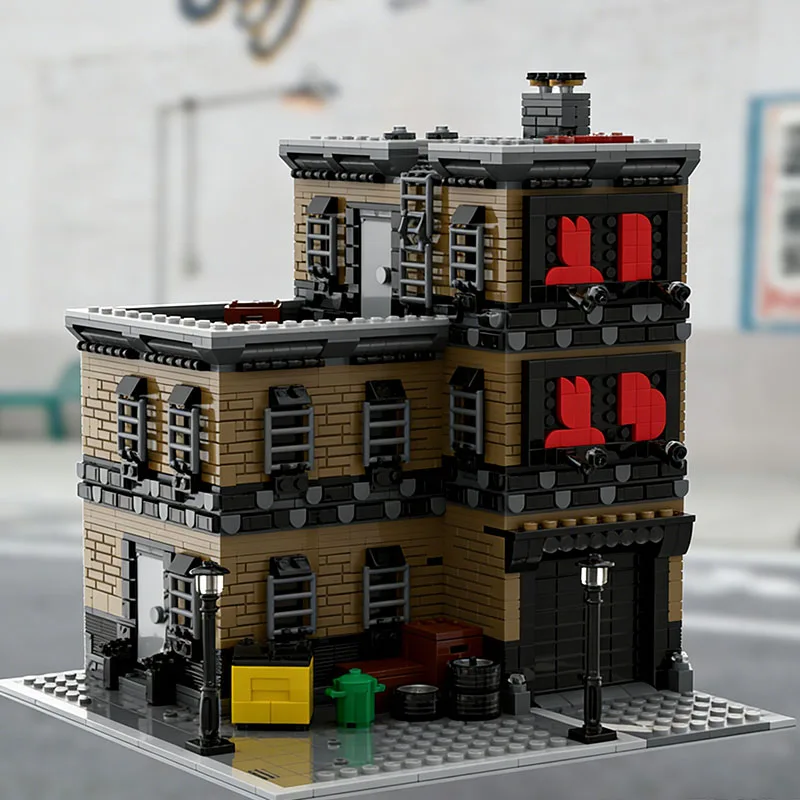 

2649pcs MOC building blocks, street scene building house model, gift, small particle assembly educational toy