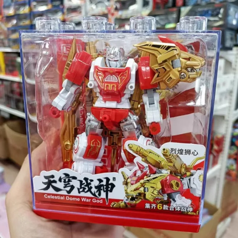 ของเล่นแปลงร่างปริศนา Yuexing Tianqiong God of War หุ่นยนต์เพชร อัลลอยด์ รุ่น 6 in 1 โมเดลฟิกเกอร์สำหรับเด็กผู้ชาย คริสต์มาส