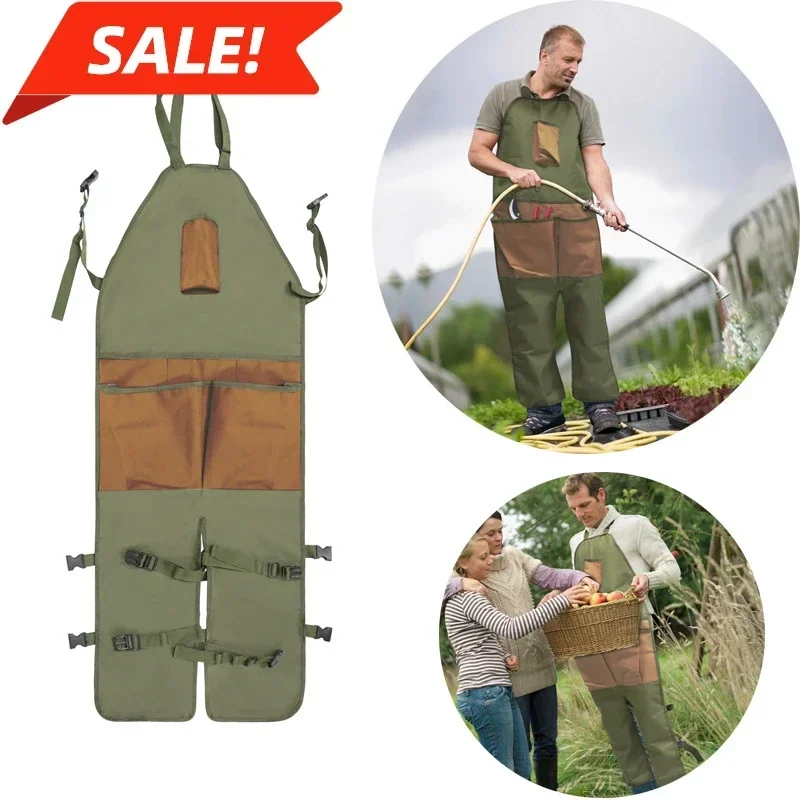 Landscape Gardening Pruning Multi-Pocket Leg Warmer Apron Oxford Fabric Colorblocking Extra Long Apron aprons