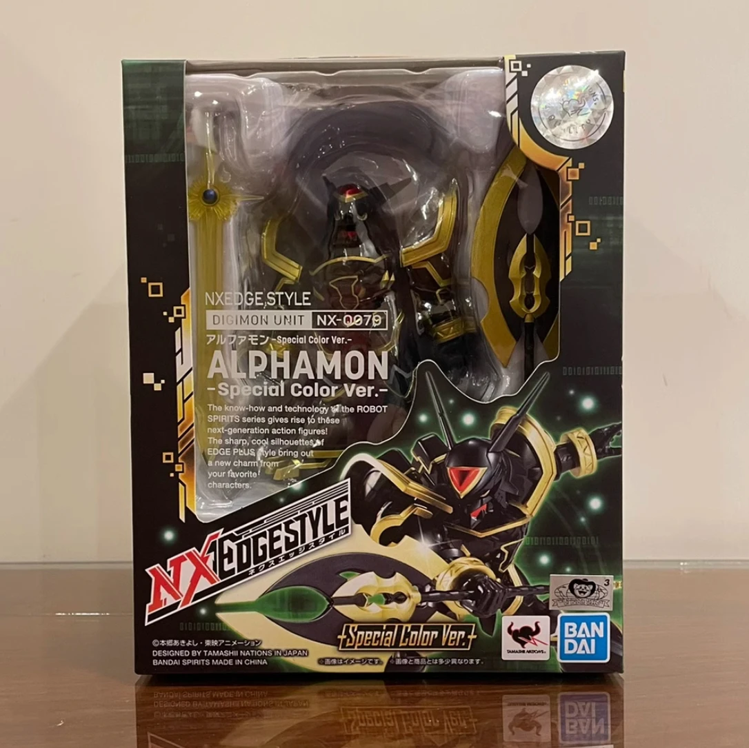 100% Original Bandai Nxedge Style Digimon Unit Nx-Q079 Alphamon Special Color Ver Action Figures Model Toys Collection