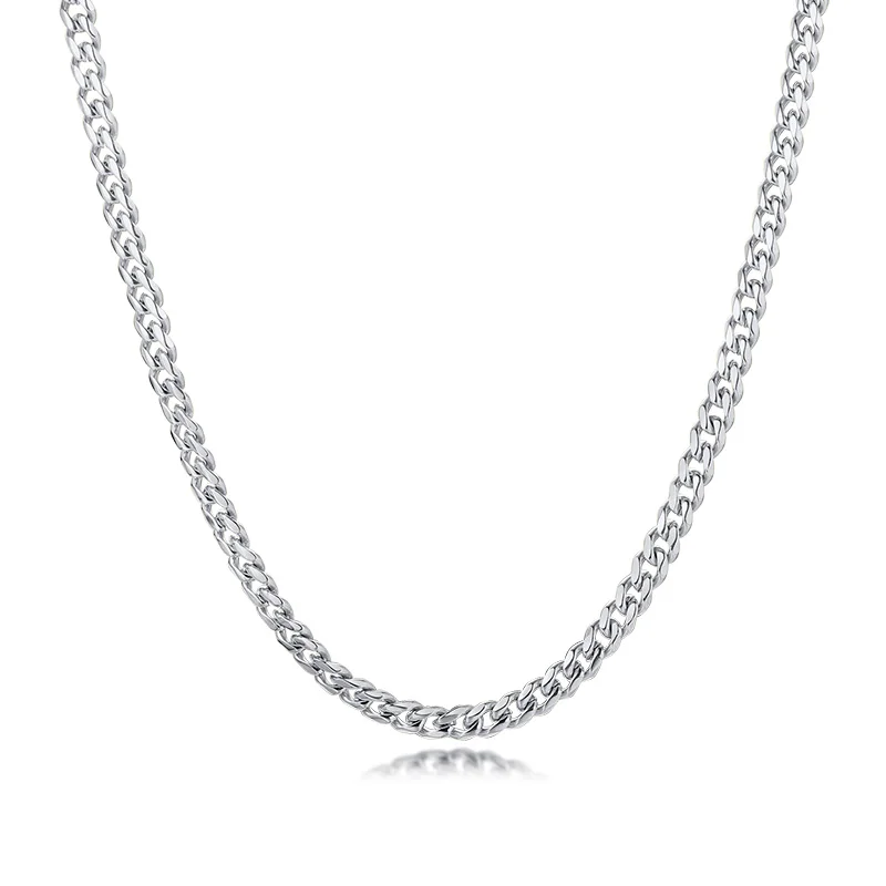 Collier chaîne cubaine classique 3-11MM pour hommes et femmes, chaînes en acier inoxydable de couleur argent noir or gris, cadeau de bijoux Punk de base