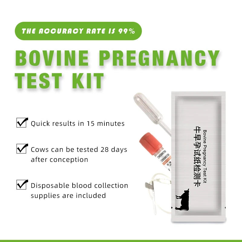 5 Pcs Cow Early Pregnancy Test Paper Cow Blood Test For Pregnancy 96% Accuracy Cattle Farm Equipment 10 Sets COW Test New