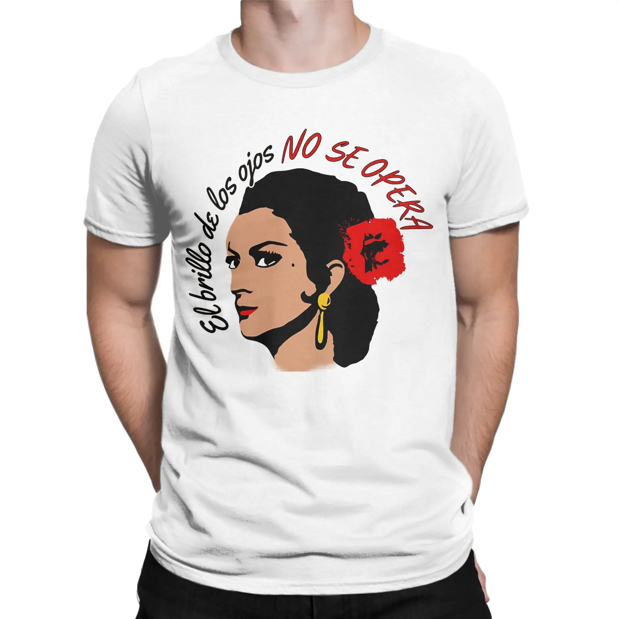 Funny the brightness Lola Flores  T-Shirt Men Cotton Short Sleeve  Crewneck Summer Top Tee
