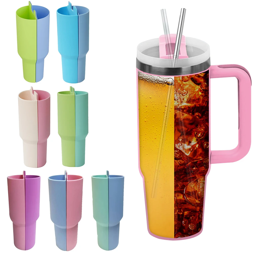 

Silicone Water Bottle Liner Insulated Mug Divider Water Cup Double-Flavor Lining for Stanley 40oz Tumbler