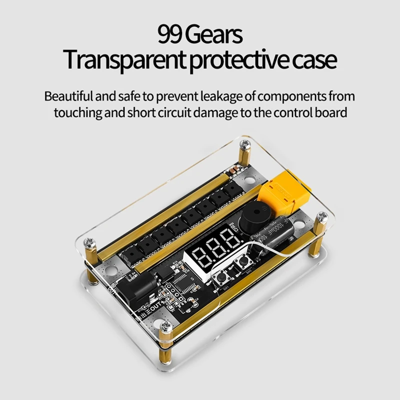Ajustável Ponto Soldagem Pen Control Board, folha de níquel, poder digital, plástico, 99 engrenagens, 8V-24V, 18650 Bateria