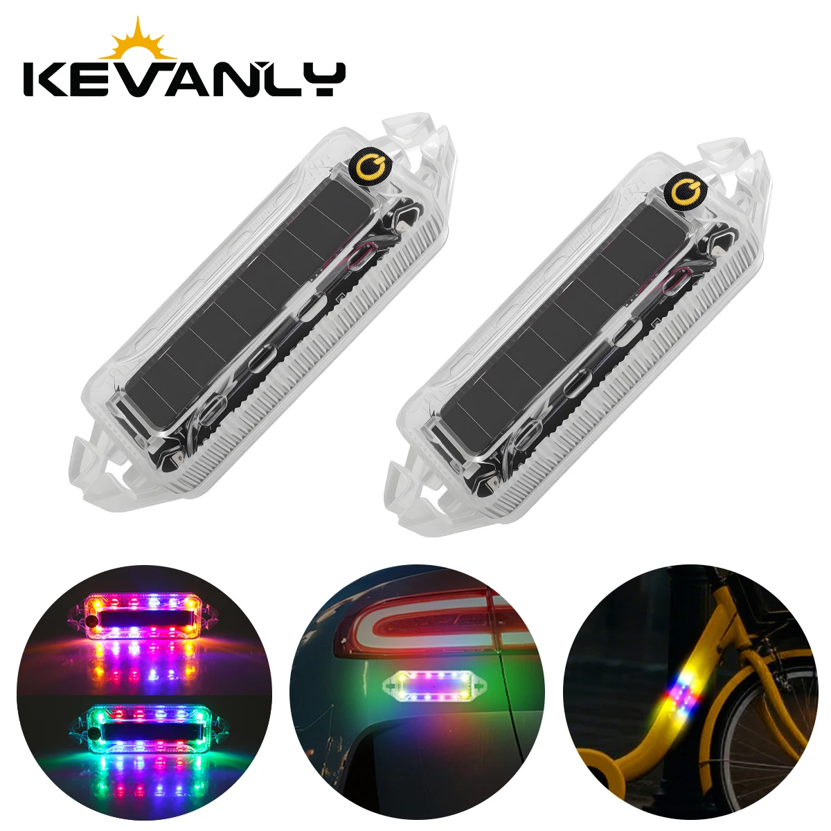 

1/2 шт. солнечная энергия для автомобиля, мотоцикла, светодиодный стробоскоп, сигнальная лампа, 3 цвета, сигнальная лампа, ночной предупредительный фонарик