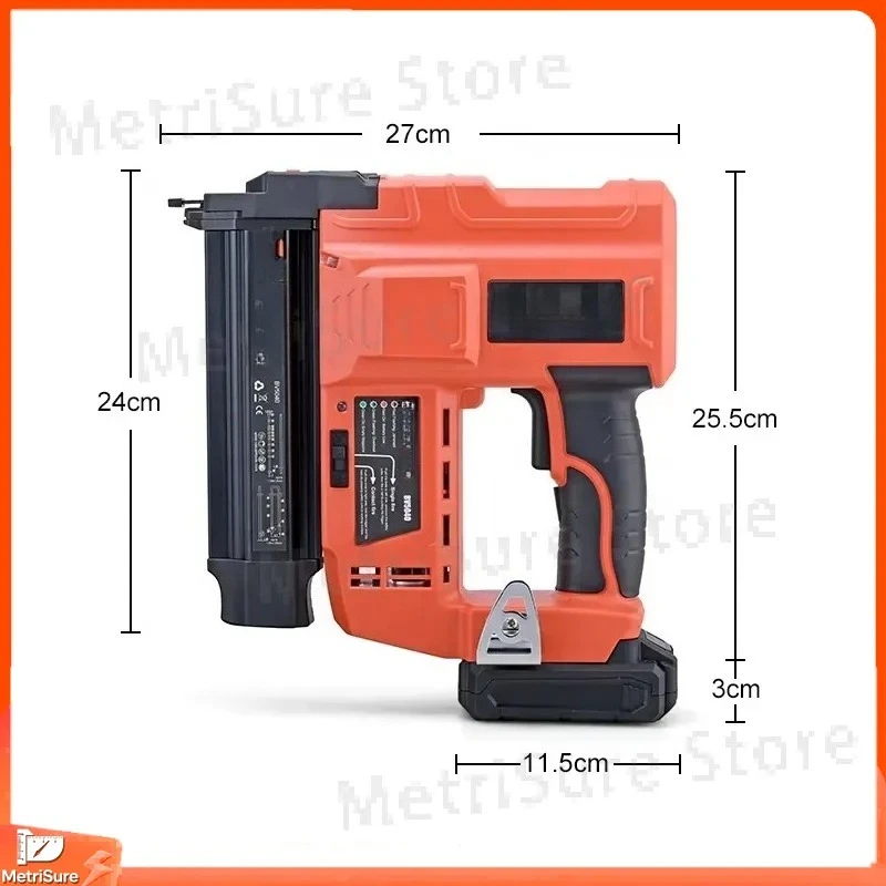 2 in 1 Cordless Brad Nail Gun 18V Nail Gun Battery Operated Nail Gun for Woodworking Carpentry DIY Construction