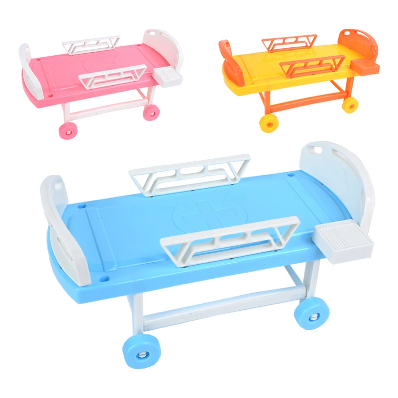 Juguete para jugar a las casitas para niños, cama de Hospital, simulación de médico, enfermera, accesorios de juego masculino y femenino, cama de muñeca, cama médica, juguete