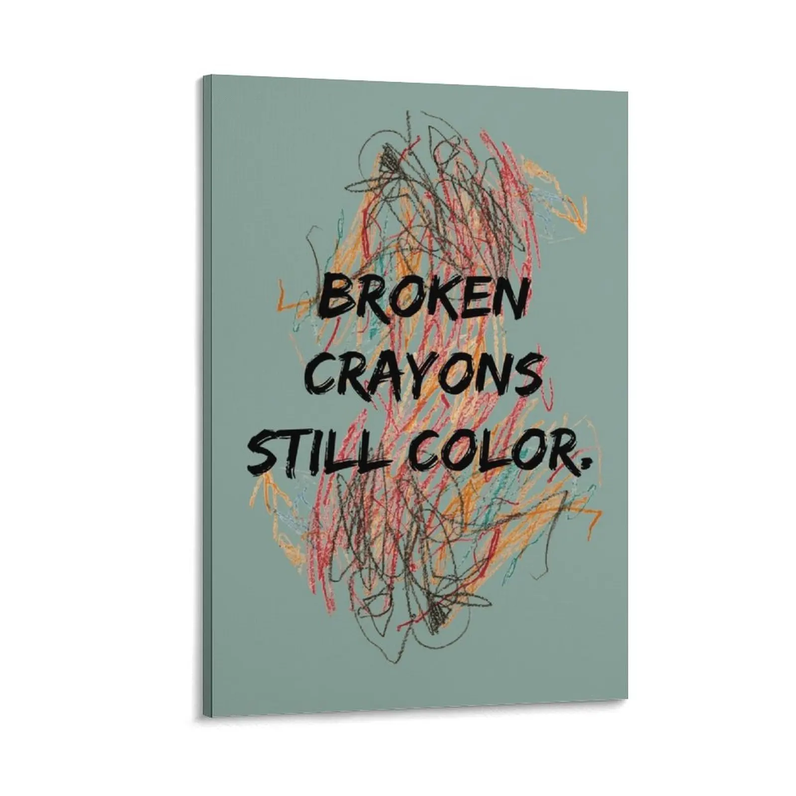 

Broken Crayons Canvas Painting korean room decor Paintings