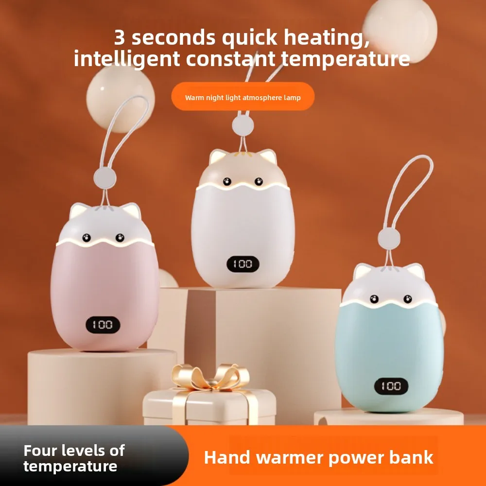 

Новинка 2024 года, грелка для рук с милой тематикой домашних животных, зарядка через USB, двухстороннее самонагревающееся портативное теплое устройство, отличный сувенир