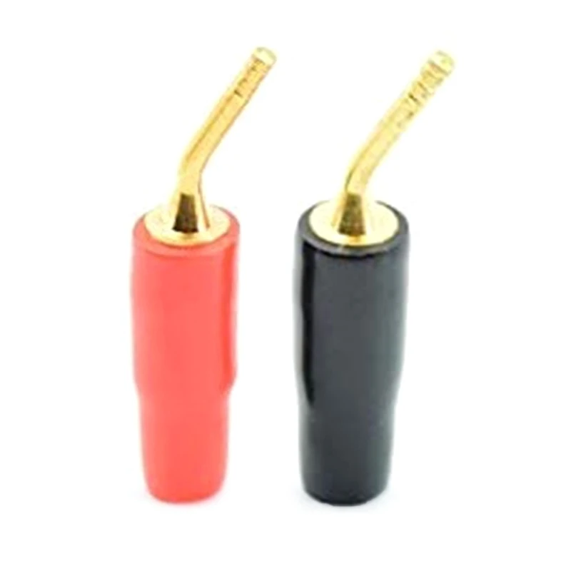 

Gold-plated Banana Plugs Adapter Wire Cable Connector Bent Pin Plug Dropship