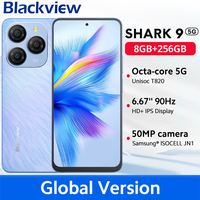 SHARK 9 5G Blackview Smartphone 6.67'' HD+ IPS 90Hz Display NFC 50MP AI Main Camera GPS Android 14 Mobile Phone