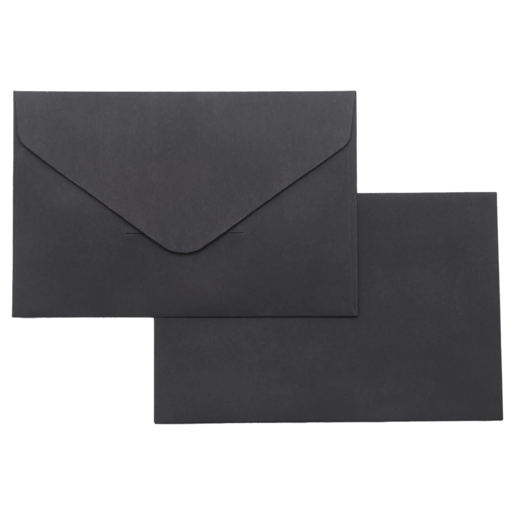 20PCS Classical Kraft Blank Mini Paper Window Envelopes Wedding Invitation Envelope Gift Envelope(Black)