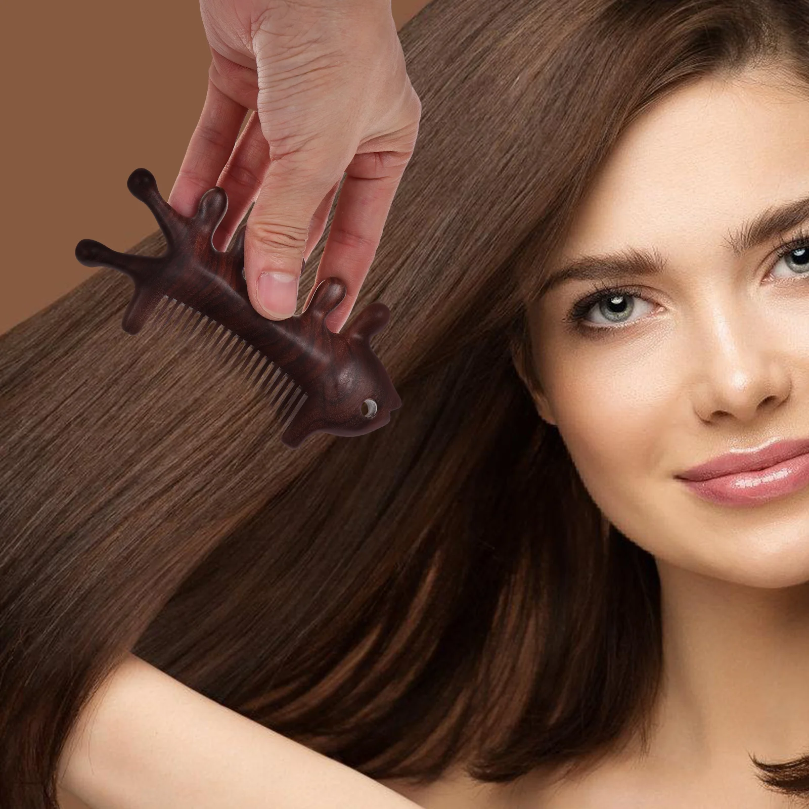 

Массажная расческа из натурального сандалового дерева, деревянный массажер для кожи головы с широкими зубьями для роста волос, инструмент для распутывания тела Гуа Ша, вьющиеся густые волосы