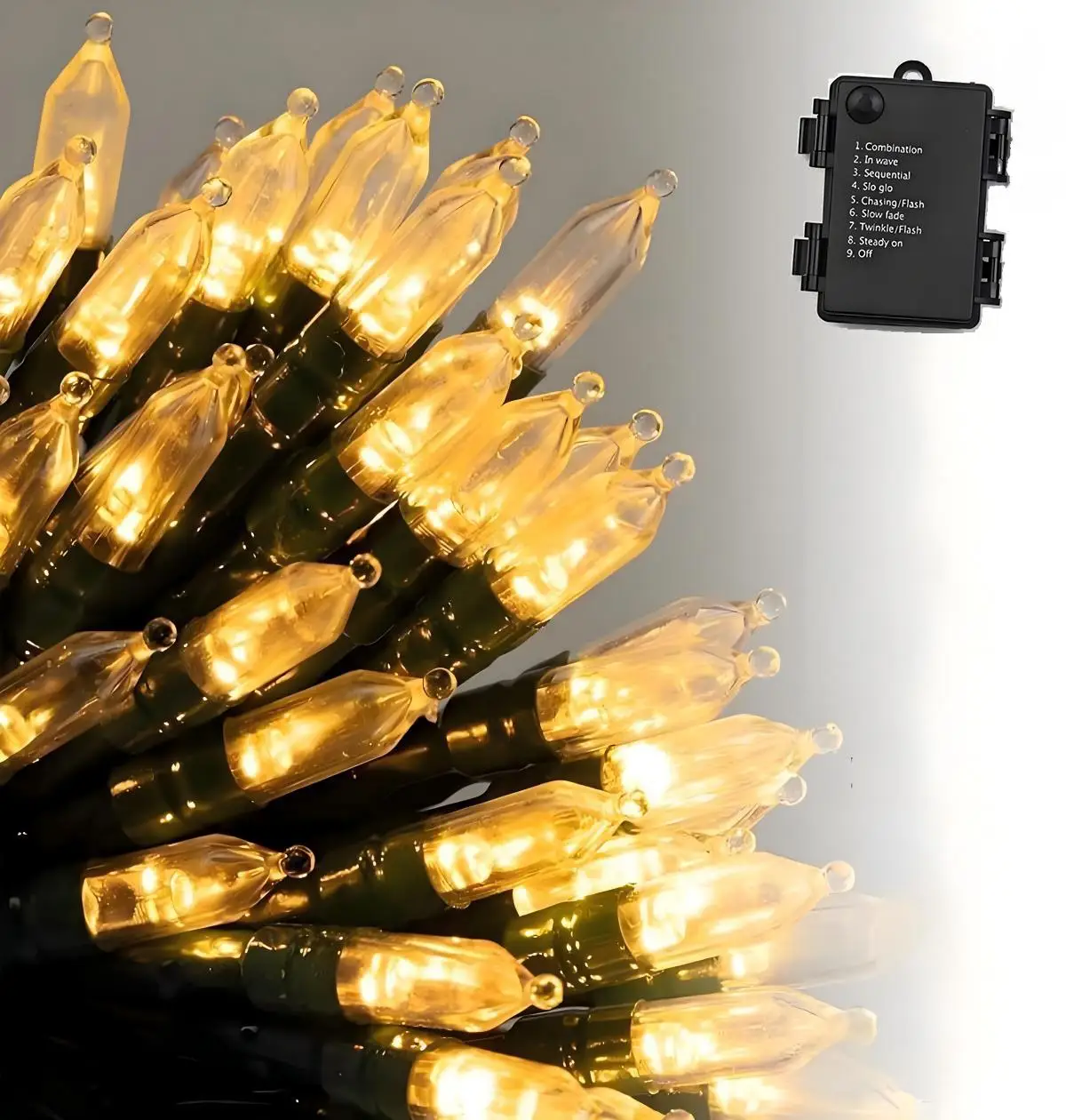 Christmas Decorations Led String Lights Fairy Lights-8 Functions Battery Powered Convenient Decoration, Waterproof Battery Box Indoor and Outdoor Decoration
