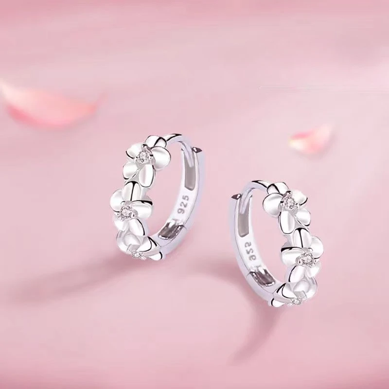 New 925 Sterling Silver Earrings 5A Zircon for Women Top Quality Wedding Engagement Jewelry Earrings Party Gifts