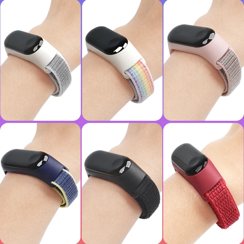 

Nylon Strap For Xiaomi Mi band 7 6 Sport Wristband Breathable bracelet Mi Band 4 5 replacement straps For mi band 3 watch band