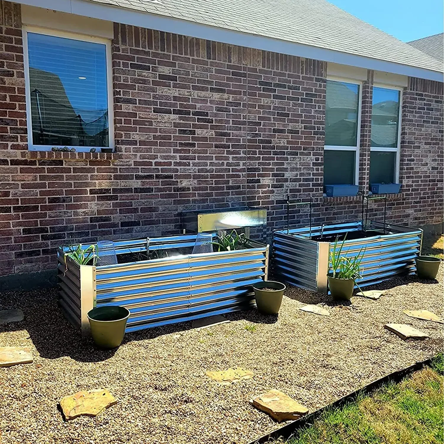#For Galvanized Garden Bed Elevated Raised Vegetables Flowers Planter 8x4x2 ft&