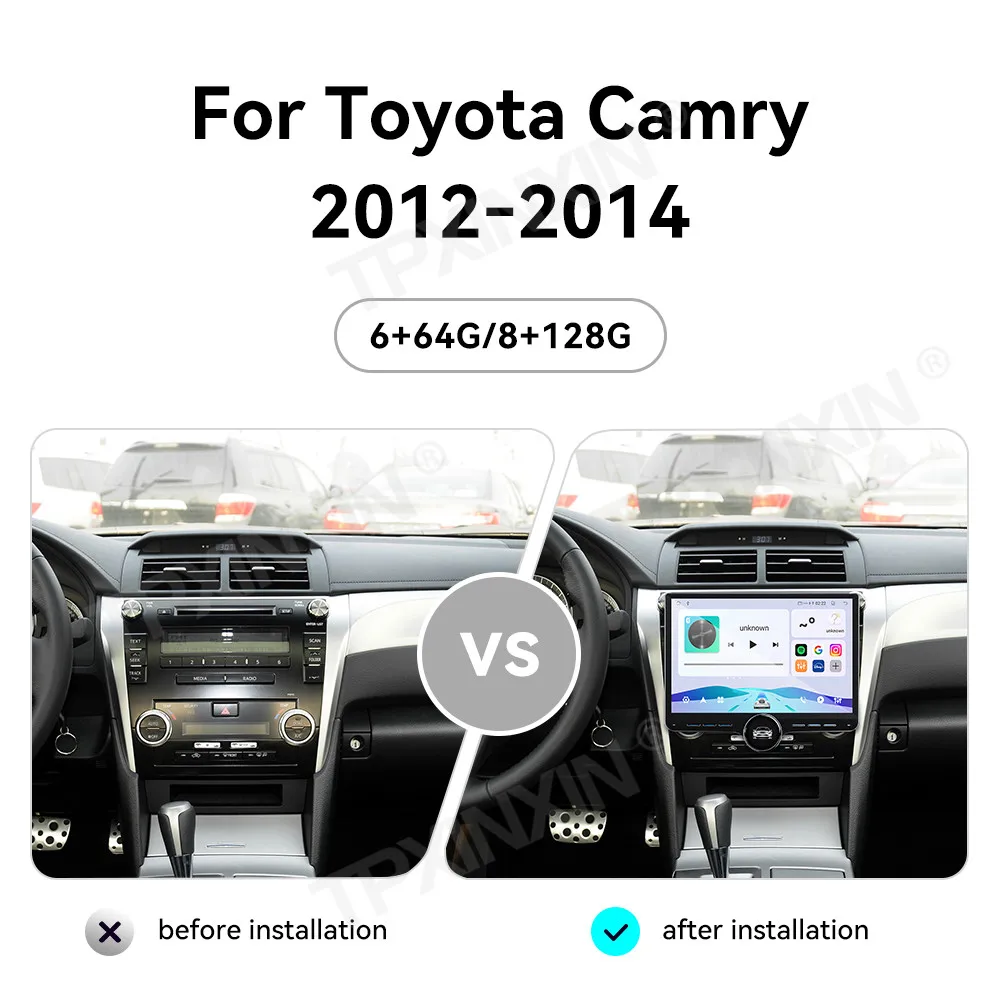 For Toyota Camry 2012-2014 Android Car Radio Multimedia Video Player Wireless Carplay Autoradio Stereo GPS Navigation Head Unit