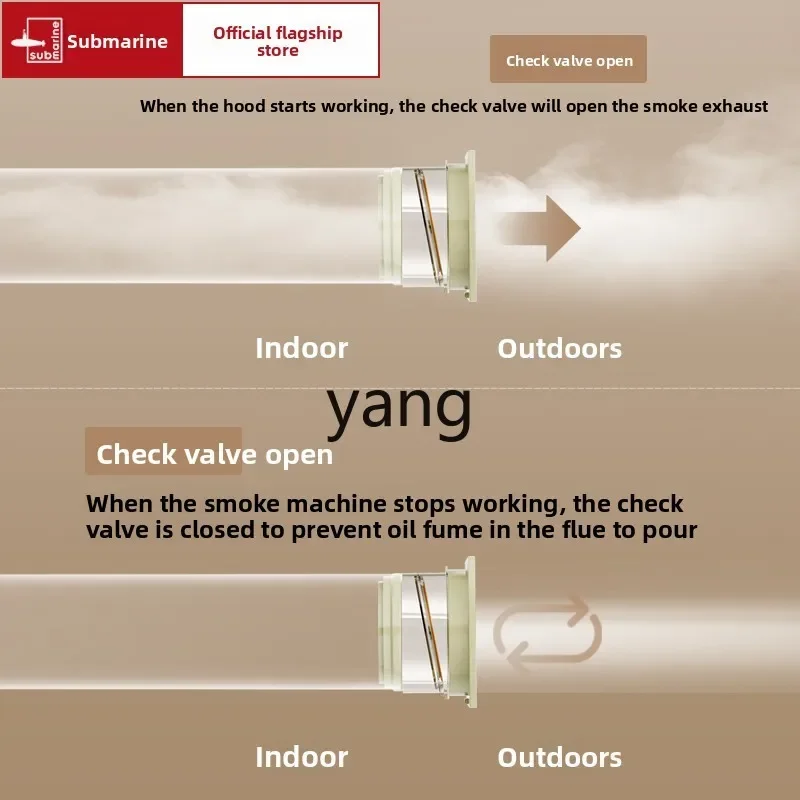 YJQ check valve kitchen range hood special flue check valve bathroom check valve