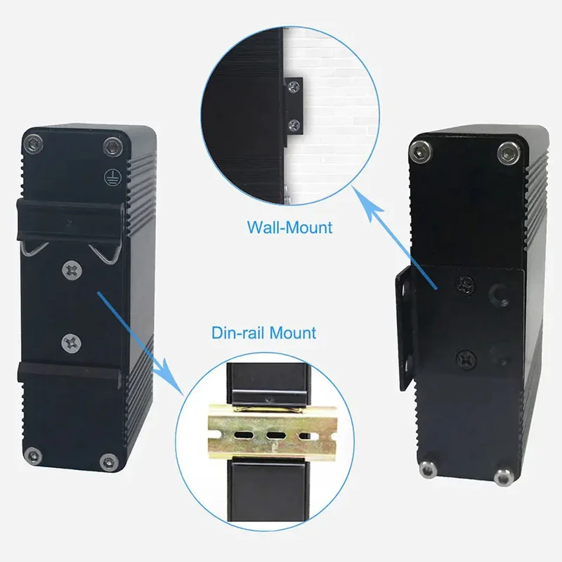 Industrial DIN Rail Serial RS485 RS422 RS232 To Fiber Modem Ethernet Optical Fibre Media Converter Compatible Moxa