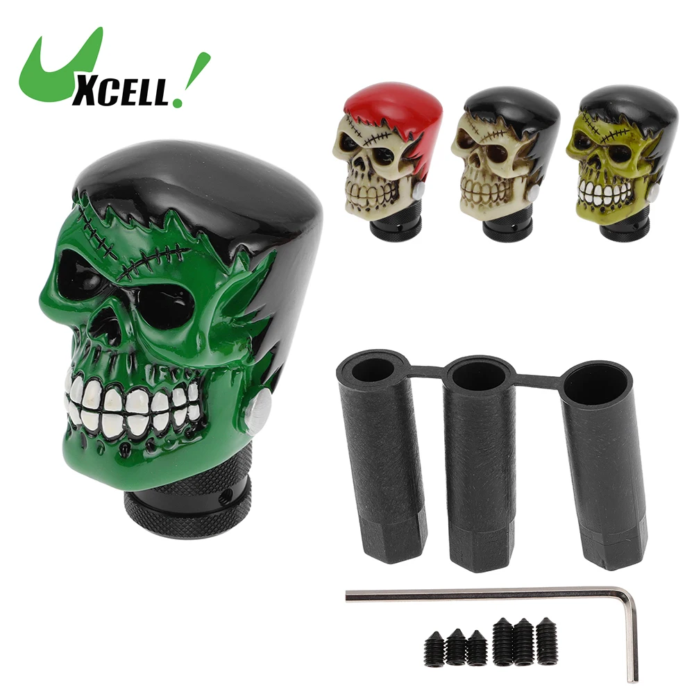 

Uxcell 8.1cm Skull Shift Knob Universal Gear Shifter Knob Resin Stick Shifter Lever Knob for Automatic and Manual Vehicle