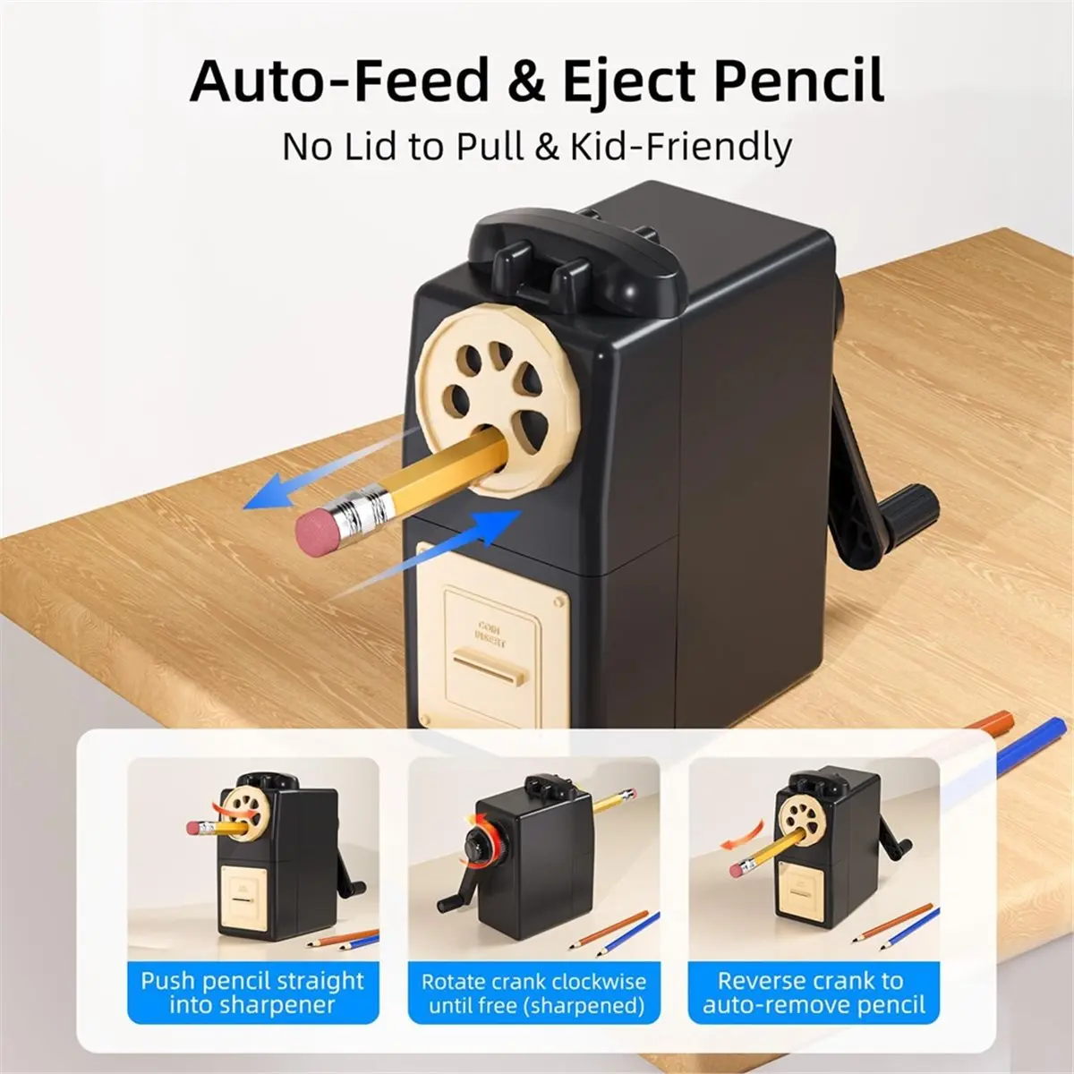 

Ручная точилка для карандашей для цветных карандашей, 6 размеров для ручной цветной точилки для карандашей 6-12 мм