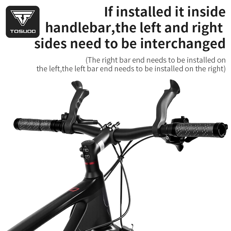 TOSUOD Fahrrad-Lenkerenden, ergonomisches Design, leichter Fahrradverlängerungslenker, komfortables Fahrradlenker-Zubehör