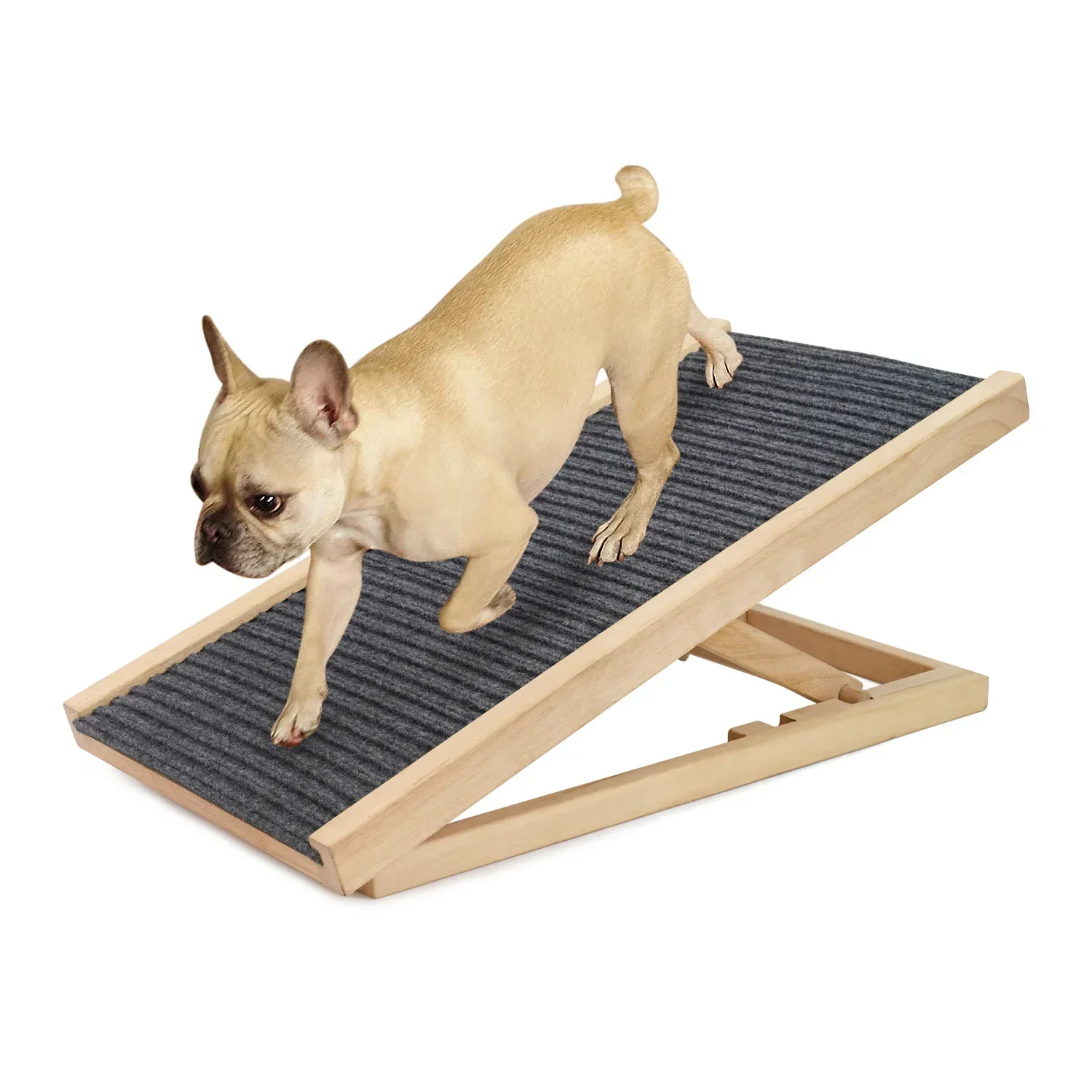 M Sizes Wooden Dog Stairs Slope Adjustable Indoor Pet Ladder Portable Foldable Pet Ladder