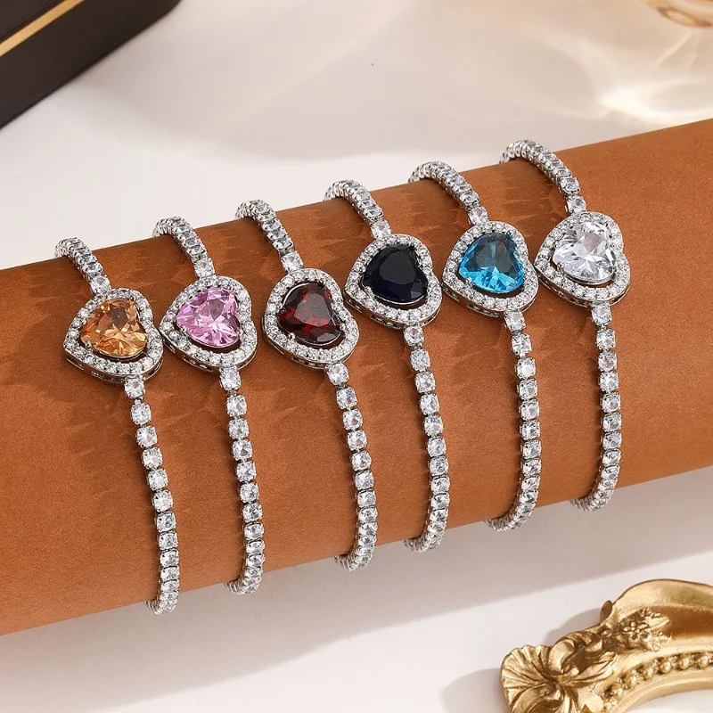 

Love zircon adjustable bracelet, fashionable and luxurious style bracelet, daily commuting accessory