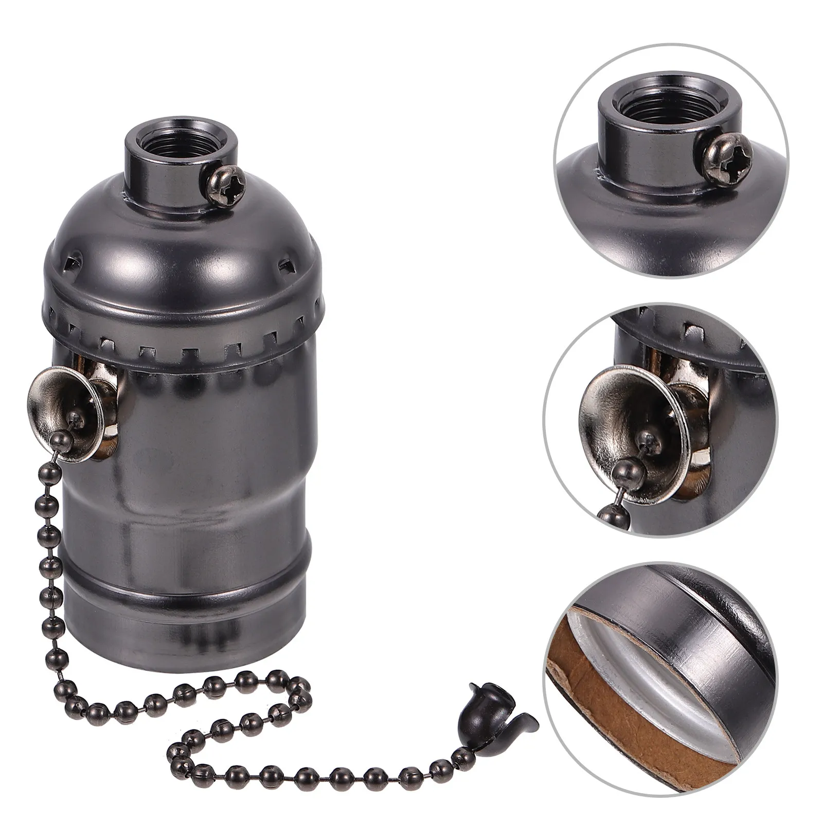 

Premium E27 Lamp Holder Retro Light Socket Aluminum Bulb Holder for Home Decor Task Lighting Installation Light Adapter